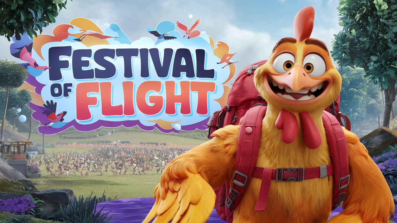 Max soaring at the Festival of Flight with colorful hot air balloons