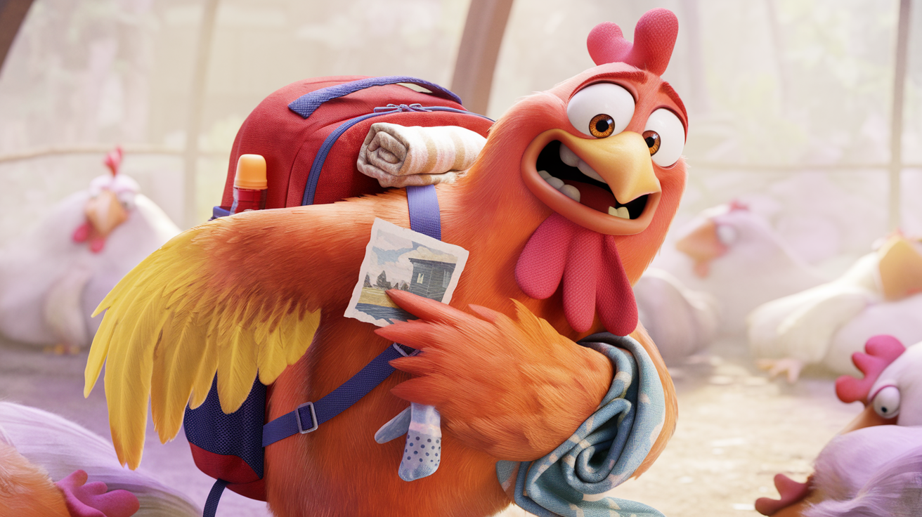 Max leaving the barn at sunrise