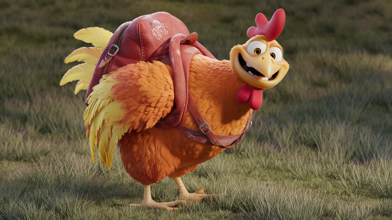 Max standing in an open field looking at the sky