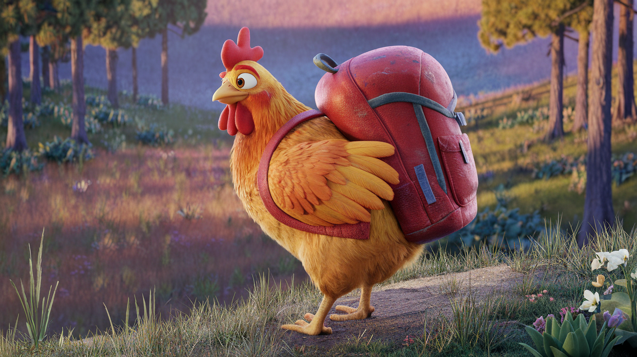 Max walking through a beautiful green meadow